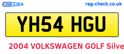 YH54HGU are the vehicle registration plates.