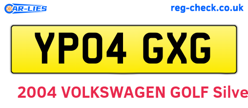 YP04GXG are the vehicle registration plates.