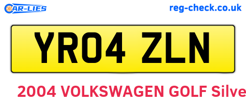 YR04ZLN are the vehicle registration plates.