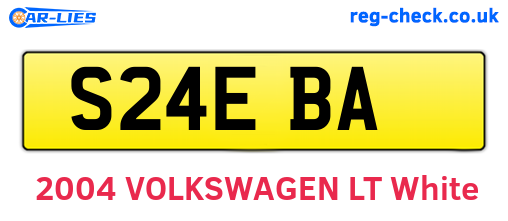 S24EBA are the vehicle registration plates.