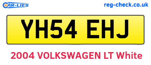 YH54EHJ are the vehicle registration plates.