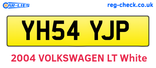 YH54YJP are the vehicle registration plates.
