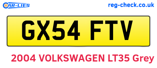 GX54FTV are the vehicle registration plates.