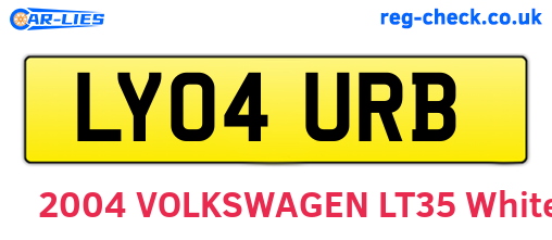 LY04URB are the vehicle registration plates.