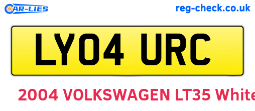 LY04URC are the vehicle registration plates.