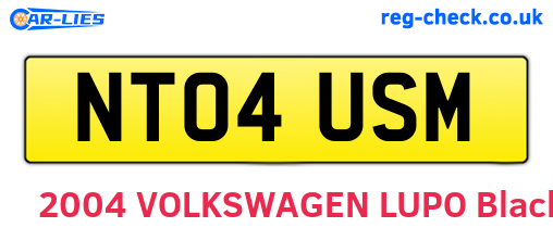 NT04USM are the vehicle registration plates.