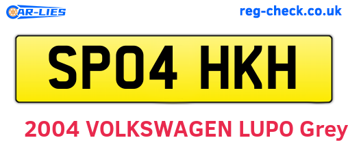SP04HKH are the vehicle registration plates.