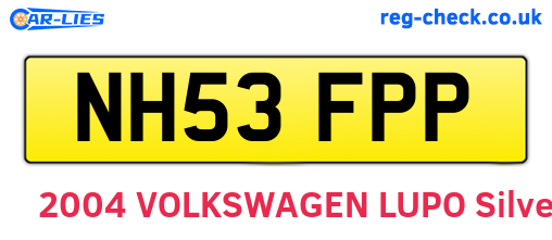 NH53FPP are the vehicle registration plates.