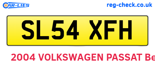 SL54XFH are the vehicle registration plates.