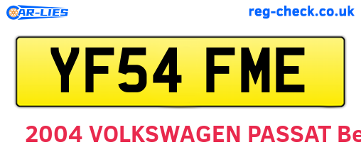 YF54FME are the vehicle registration plates.