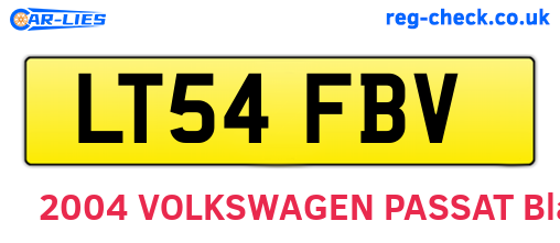 LT54FBV are the vehicle registration plates.