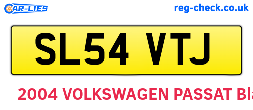 SL54VTJ are the vehicle registration plates.