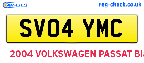 SV04YMC are the vehicle registration plates.