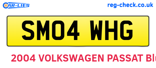 SM04WHG are the vehicle registration plates.