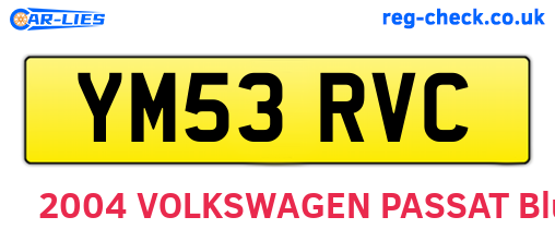 YM53RVC are the vehicle registration plates.