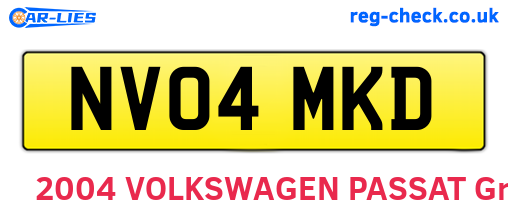 NV04MKD are the vehicle registration plates.