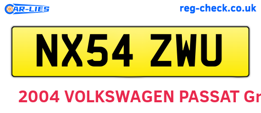 NX54ZWU are the vehicle registration plates.