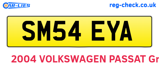 SM54EYA are the vehicle registration plates.