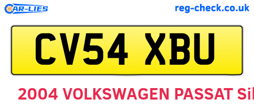 CV54XBU are the vehicle registration plates.