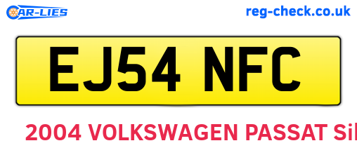 EJ54NFC are the vehicle registration plates.