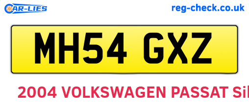 MH54GXZ are the vehicle registration plates.