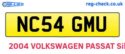 NC54GMU are the vehicle registration plates.