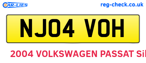 NJ04VOH are the vehicle registration plates.