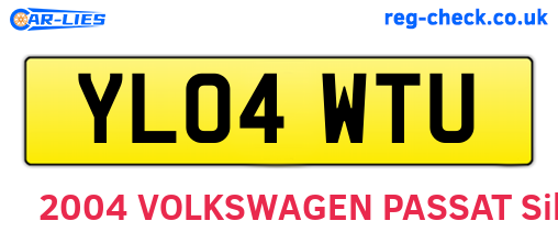 YL04WTU are the vehicle registration plates.
