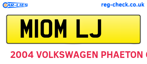 M10MLJ are the vehicle registration plates.