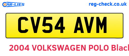 CV54AVM are the vehicle registration plates.