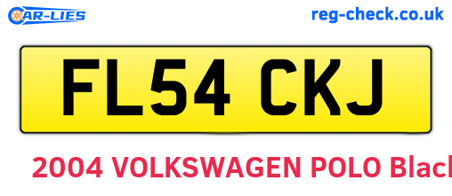 FL54CKJ are the vehicle registration plates.