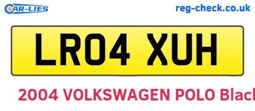 LR04XUH are the vehicle registration plates.