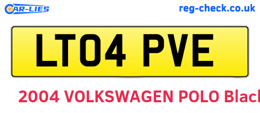 LT04PVE are the vehicle registration plates.
