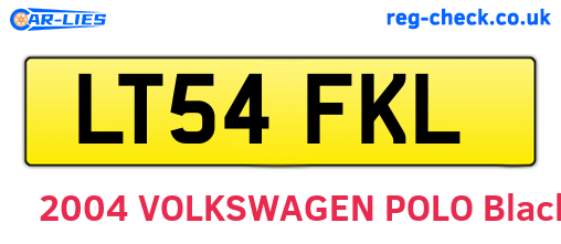 LT54FKL are the vehicle registration plates.