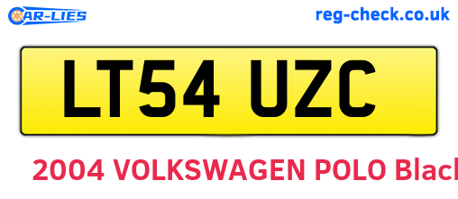 LT54UZC are the vehicle registration plates.