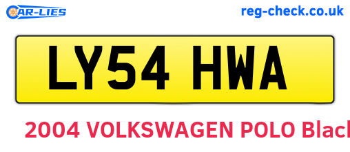 LY54HWA are the vehicle registration plates.