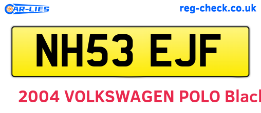 NH53EJF are the vehicle registration plates.