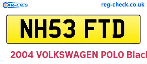 NH53FTD are the vehicle registration plates.