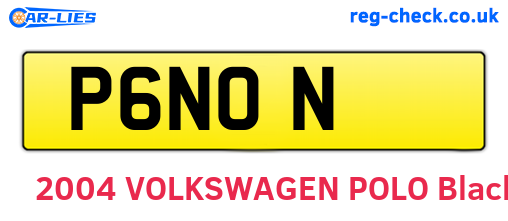 P6NON are the vehicle registration plates.