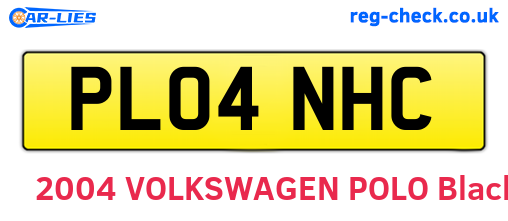 PL04NHC are the vehicle registration plates.