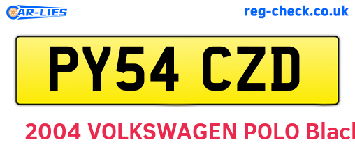 PY54CZD are the vehicle registration plates.