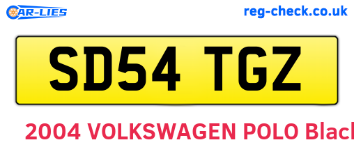 SD54TGZ are the vehicle registration plates.