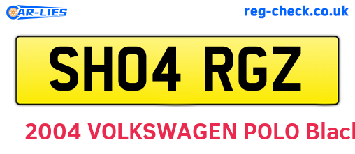 SH04RGZ are the vehicle registration plates.