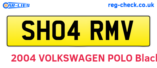 SH04RMV are the vehicle registration plates.