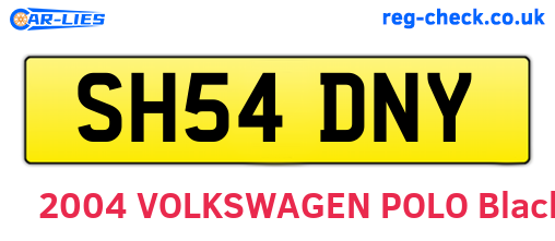 SH54DNY are the vehicle registration plates.