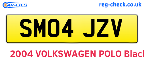 SM04JZV are the vehicle registration plates.