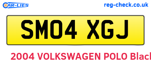 SM04XGJ are the vehicle registration plates.