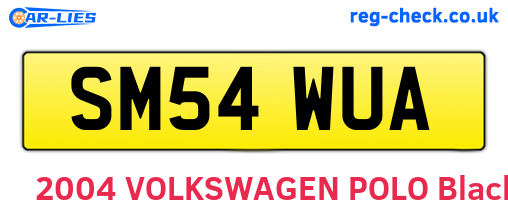 SM54WUA are the vehicle registration plates.