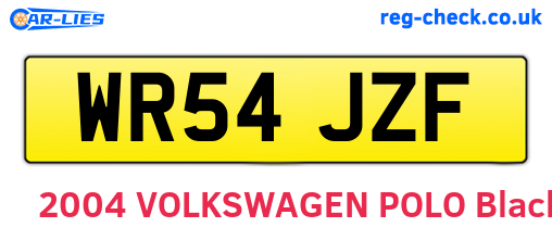 WR54JZF are the vehicle registration plates.