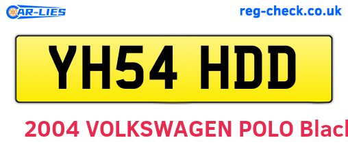 YH54HDD are the vehicle registration plates.